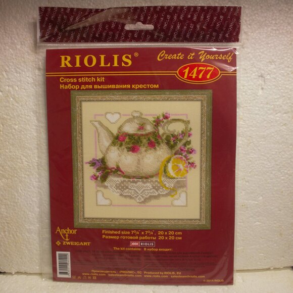 RIOLIS - Tea with Lemon 1477, Cross Stitch Kits 7,87" x 7,87" Unused New in Pack - Picture 1 of 3
